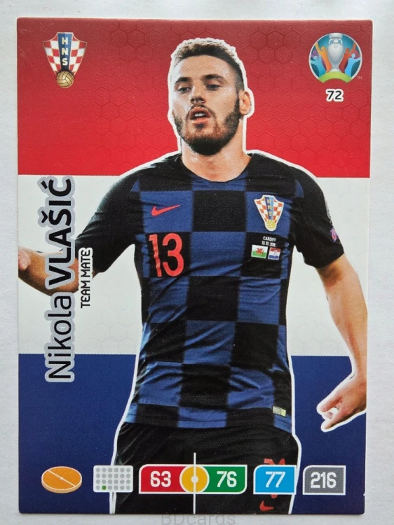 2020 Panini Euro Nikola Vlasić Chorwacja Nr 72 /O