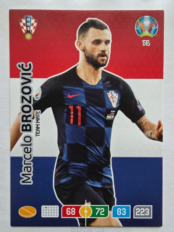 2020 Panini Euro Marcelo Brozović Chorwacja Nr 71 /O