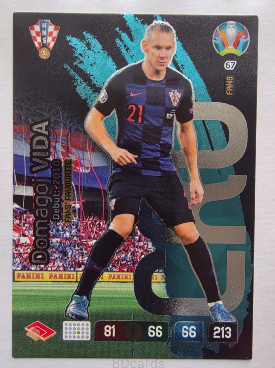 2020 Panini Euro Domagoj Vida Fans Chorwacja Nr 67 /O