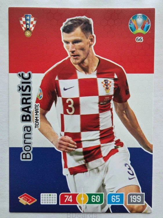 2020 Panini Euro Borna Barisić Chorwacja Nr 66 /O
