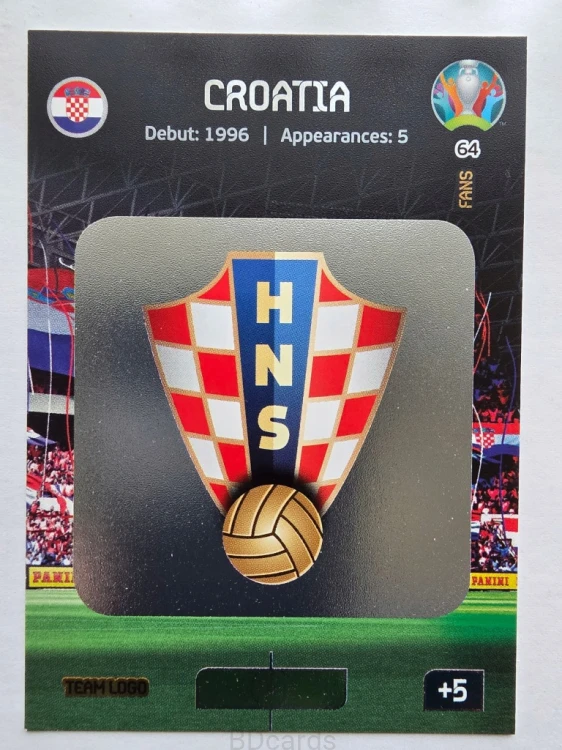 2020 Panini Euro Team Logo Chorwacja Nr 64 /O