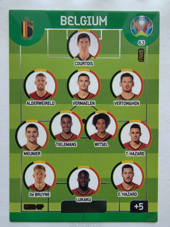 2020 Panini Euro Line-Up Belgia Nr 63 /O