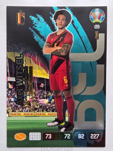 2020 Panini Euro Alex Witsel Fans Belgia Nr 60 /O