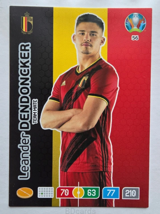 2020 Panini Euro Leander Dendoncker Belgia Nr 56 /O