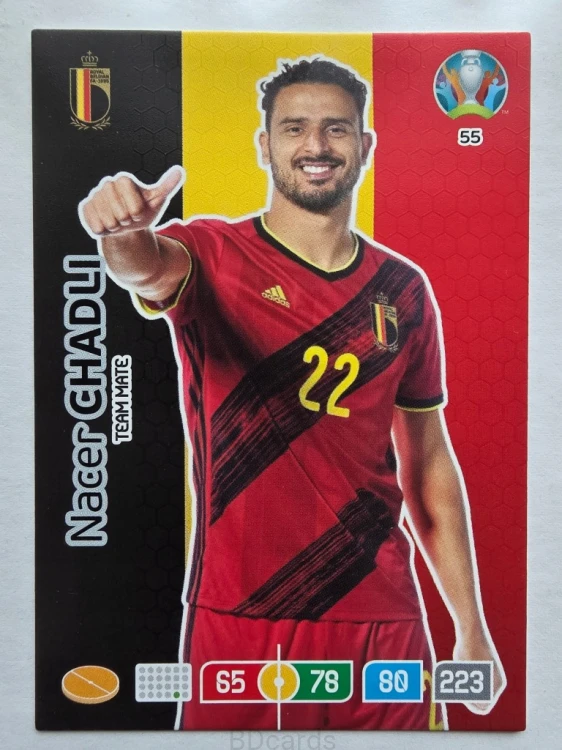 2020 Panini Euro Nacer Chadli Belgia Nr 55 /O