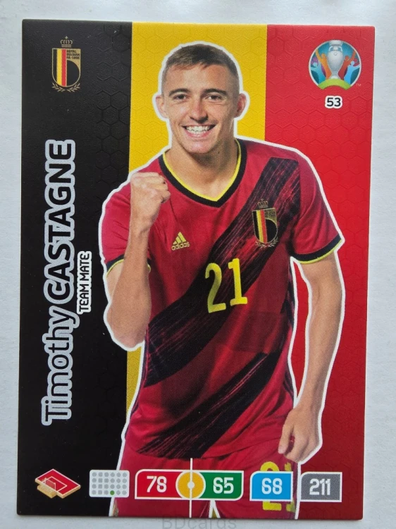 2020 Panini Euro Thimoty Castagne Belgia Nr 53 /O