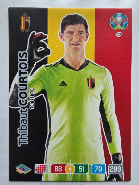 2020 Panini Euro Thibaut Courtois Belgia Nr 47 /O