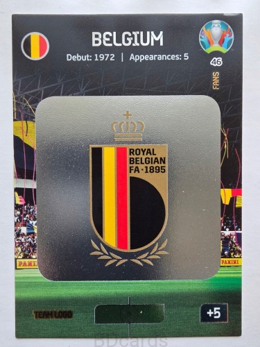 2020 Panini Euro Team Logo Belgia Nr 46 /O