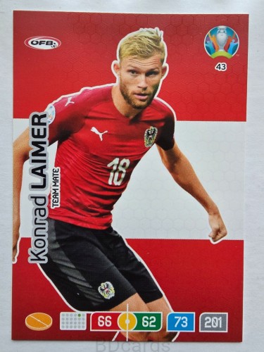 2020 Panini Euro Konrad Laimer Austria Nr 43 /O