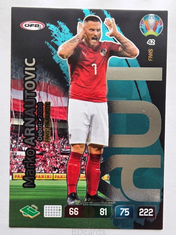 2020 Panini Euro Marko Arnautović Fans Austria Nr 42 /O