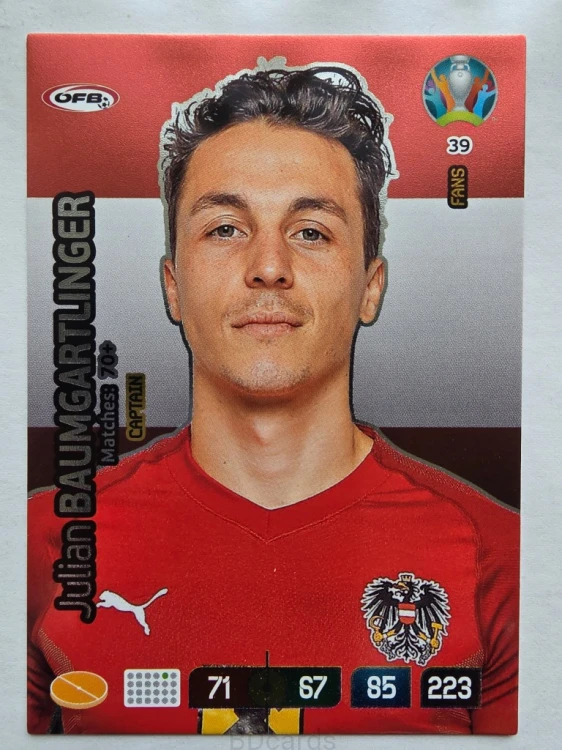 2020 Panini Euro Julian Baumgartlinger Fans Austria Nr 39 /O