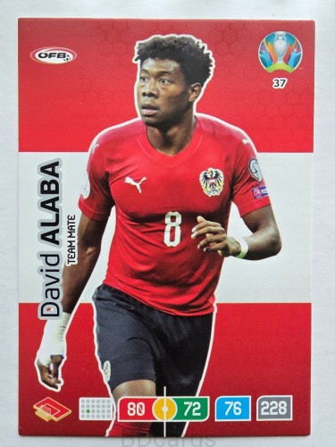 2020 Panini Euro David Alaba Austria Nr 37 /O