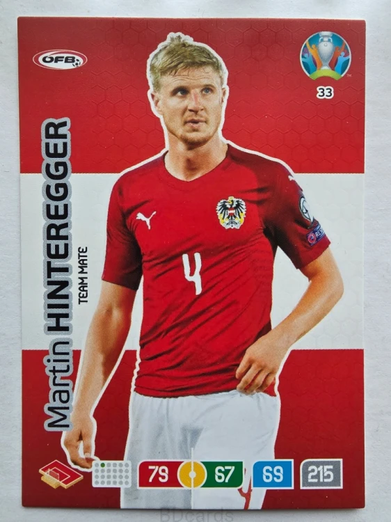 2020 Panini Euro Martin Hinteregger Austria Nr 33 /O