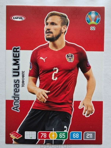 2020 Panini Euro Andreas Ulmer Austria Nr 32 /O