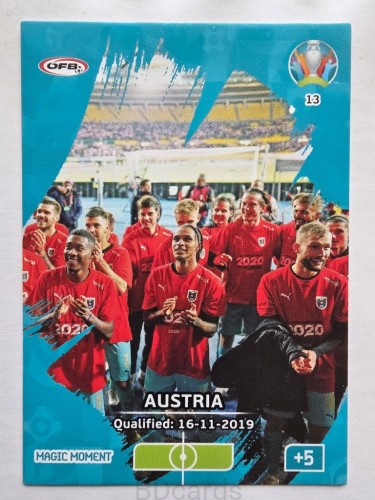 2020 Panini Euro Magic Moment Austria Nr 13 /O