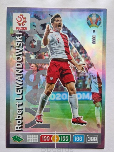 2020 Panini Euro Robert Lewandowski Polska Rare Nr 8 /O