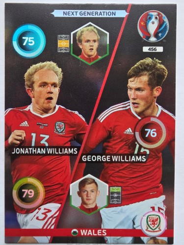 2016 Panini Euro Williams Next Generation Walia Nr 456 /O