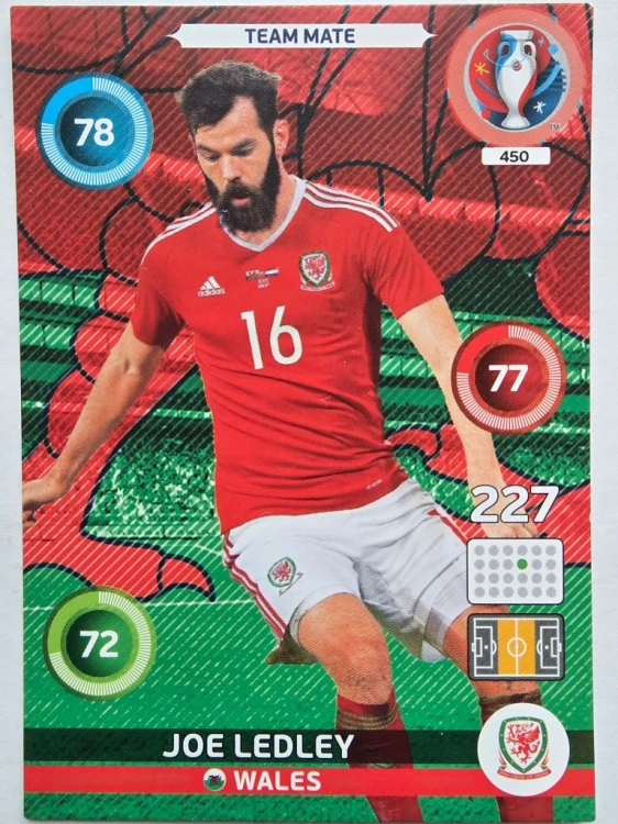 2016 Panini Euro Joe Ledley Walia Nr 450 /O