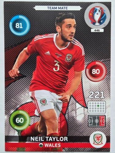 2016 Panini Euro Neil Taylor Walia Nr 446 /O