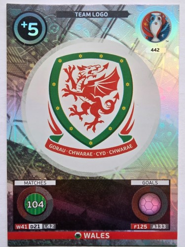 2016 Panini Euro Team Logo Walia Nr 442 /O
