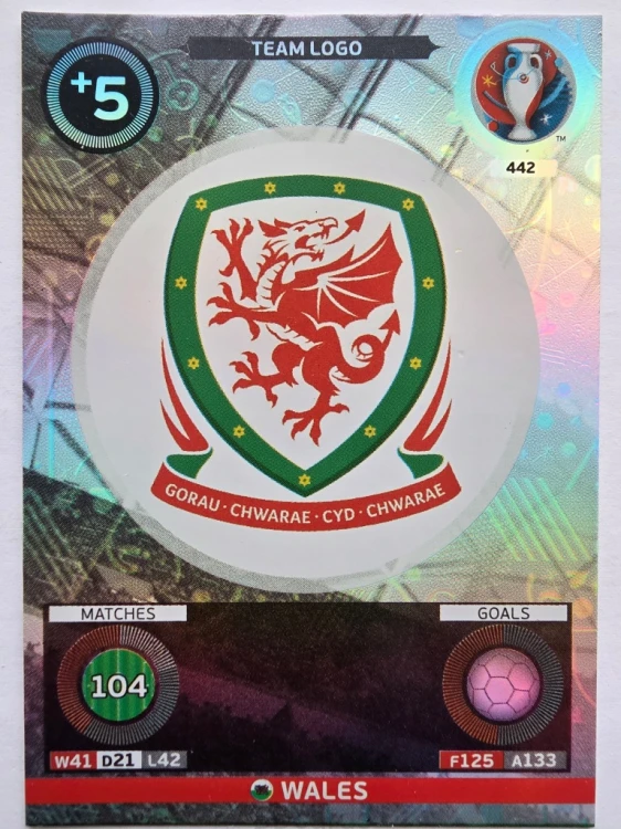 2016 Panini Euro Team Logo Walia Nr 442 /O