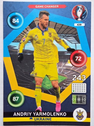 2016 Panini Euro Andriy Yarmolenko Game Changer Ukraina Nr 439 /O