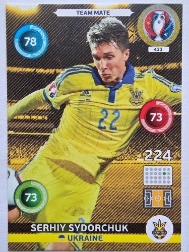 2016 Panini Euro Serchiy Sudorchuk Ukraina Nr 433 /O
