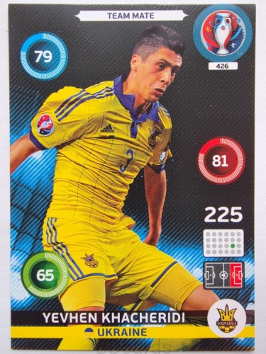 2016 Panini Euro Yevhen Khacheridi Ukraina Nr 426 /O