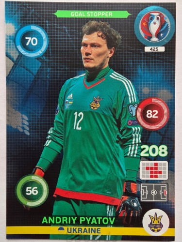 2016 Panini Euro Andriy Piastów Goal Stopper Ukraina Nr 425 /O