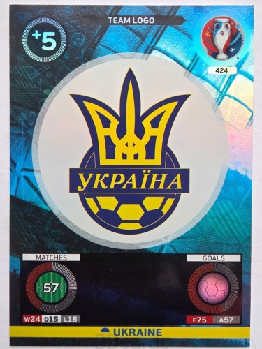2016 Panini Euro Team Logo Ukraina Nr 424 /O