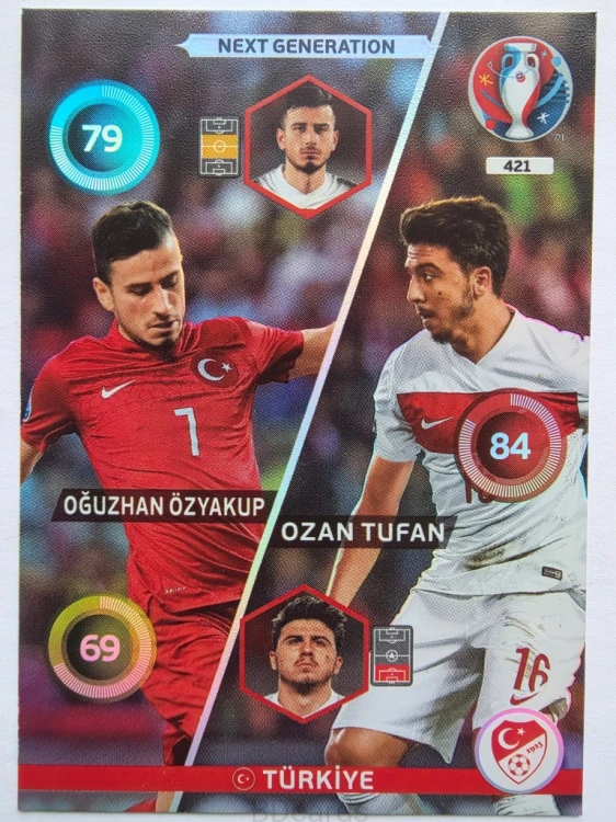 2016 Panini Euro Ozyakup Tufan Next Generation Turcja Nr 421 /O