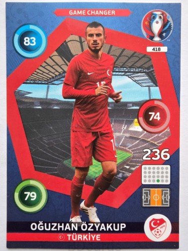 2016 Panini Euro Oguzhan Ozyakup Game Changer Turcja Nr 418 /O