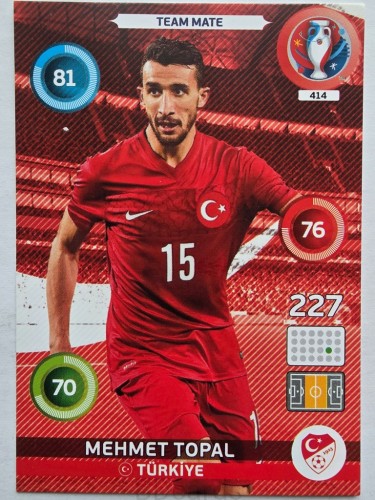 2016 Panini Euro Mehmet Topal Turcja Nr 414 /O