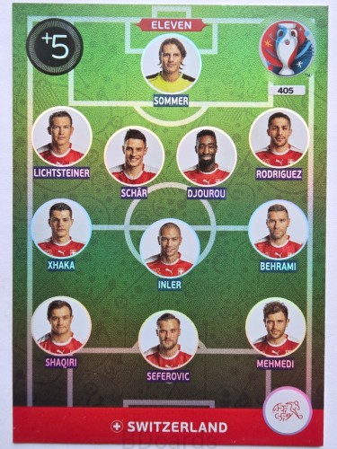 2016 Panini Euro Eleven Szwajcaria Nr 405 /O