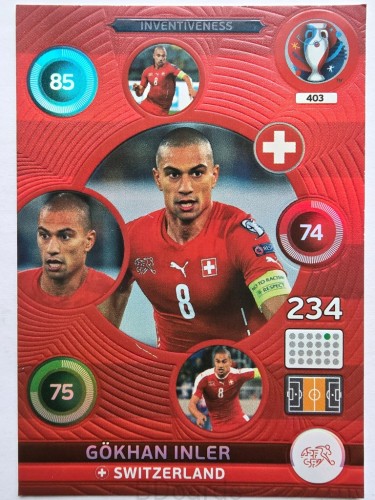 2016 Panini Euro Gokhan Inler Inventiveness Szwajcaria Nr 403 /O