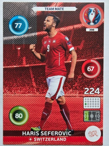 2016 Panini Euro Haris Seferovic Szwajcaria Nr 398 /O