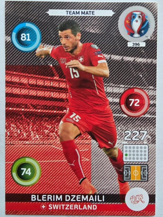 2016 Panini Euro Blerim Dzemaili Szwajcaria Nr 396 /O
