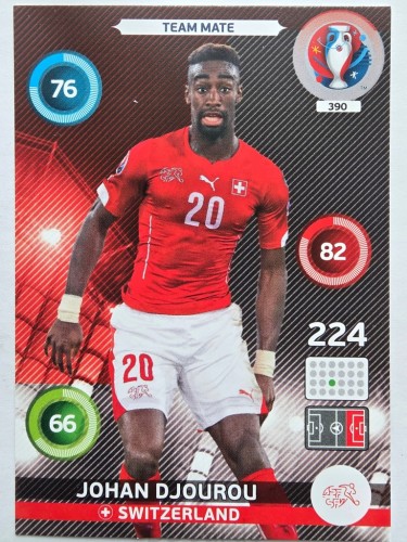 2016 Panini Euro Johan Djourou Szwajcaria Nr 390 /O