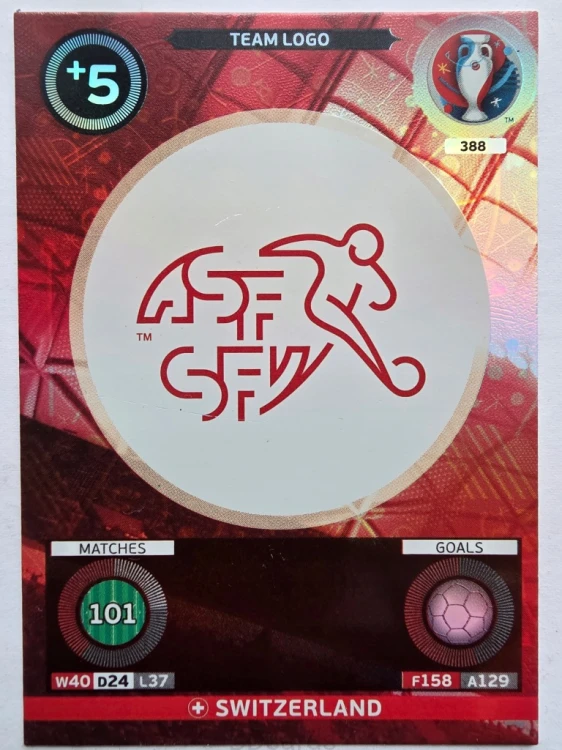 2016 Panini Euro Team Logo Szwajcaria Nr 388 /O