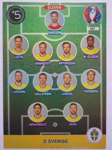 2016 Panini Euro Eleven Szwecja Nr 387 /J20