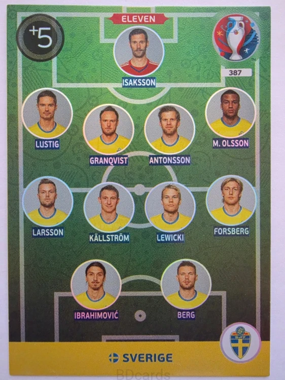 2016 Panini Euro Eleven Szwecja Nr 387 /J20