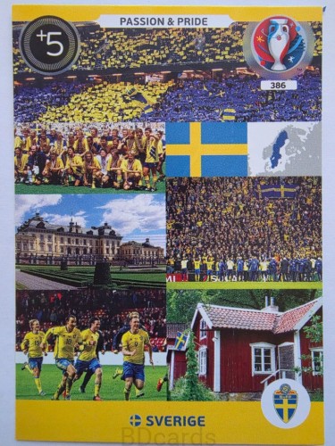 2016 Panini Euro Passion & Pride Szwecja Nr 386 /J20