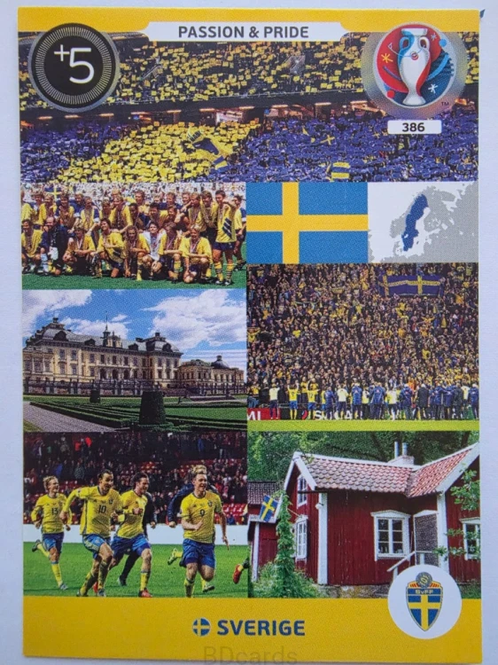 2016 Panini Euro Passion & Pride Szwecja Nr 386 /J20