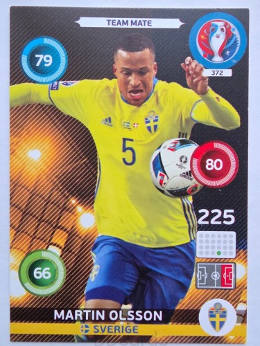 2016 Panini Euro Martin Olsson Szwecja Nr 372 /J16