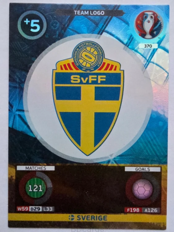 2016 Panini Euro Team Logo Szwecja Nr 370 /J16