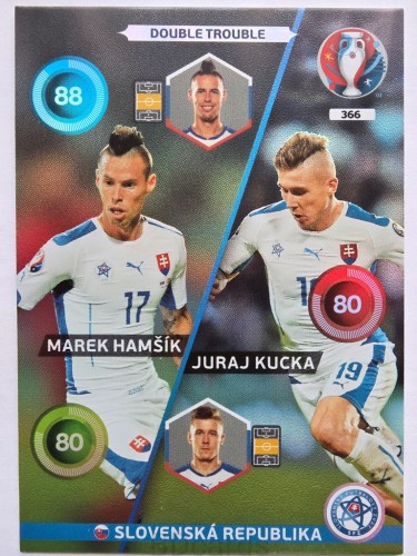 2016 Panini Euro Hamsik Kucka Double Trouble Słowacja Nr 366 /J13