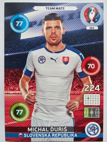 2016 Panini Euro Michal Duris Słowacja Nr 363 /J12