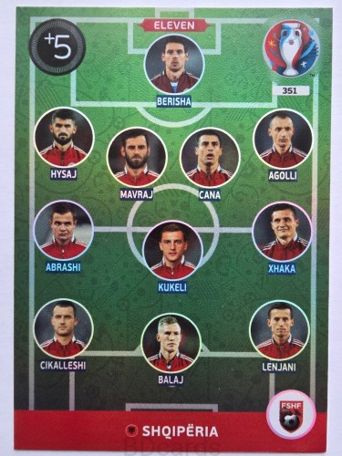 2016 Panini Euro Eleven Albania Nr 351 /J10