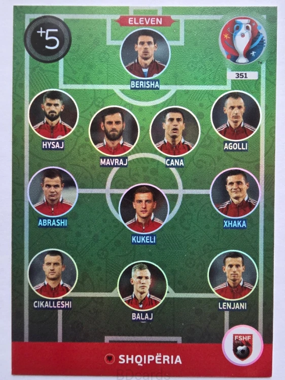 2016 Panini Euro Eleven Albania Nr 351 /J10