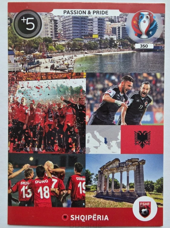 2016 Panini Euro Passion & Pride Albania Nr 350 /J9
